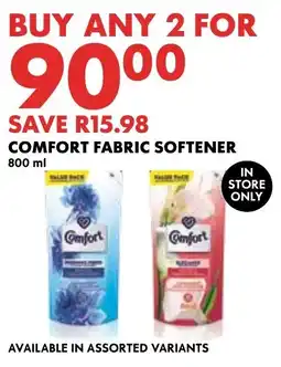 Woolworths Comfort Fabric Softener offer