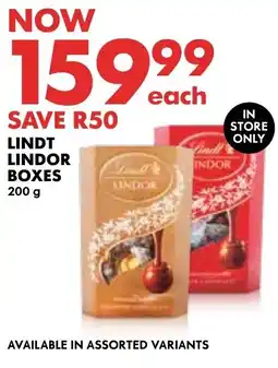 Woolworths Lindt Lindor Boxes offer