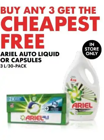 Woolworths Ariel Auto Liquid or Capsules offer