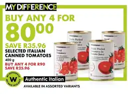 Woolworths Selected Italian Canned Tomatoes offer
