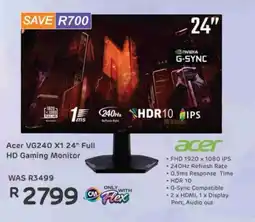 Computer Mania Acer VG240 X1 24" Full HD Gaming Monitor offer
