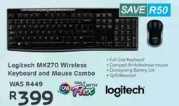 Computer Mania Logitech MK270 Wireless Keyboard and Mouse Combo offer