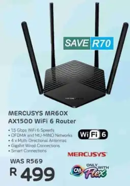 Computer Mania MERCUSYS MR60X AX1500 WiFi 6 Router offer