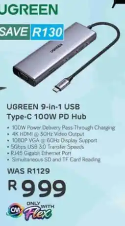 Computer Mania UGREEN 9-in-1 USB Type-C 100W PD Hub offer