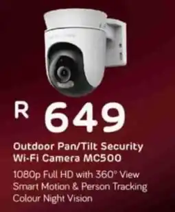 Computer Mania Outdoor Pan/Tilt Security Wi-Fi Camera MC500 offer