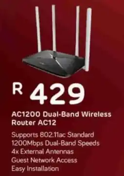 Computer Mania AC1200 Dual-Band Wireless Router AC12 offer
