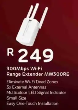 Computer Mania 300Mbps Wi-Fi Range Extender MW300RE offer
