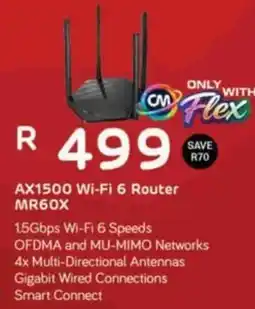 Computer Mania AX1500 Wi-Fi 6 Router MR60X offer