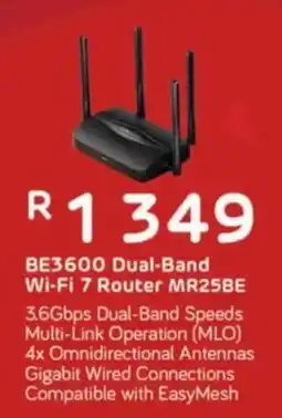 Computer Mania BE3600 Dual-Band Wi-Fi 7 Router MR25BE offer