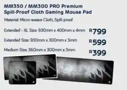Computer Mania MM350 / MM300 PRO Premium Spill-Proof Cloth Gaming Mouse Pad offer