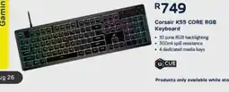 Computer Mania Corsair K55 CORE RGB Keyboard offer