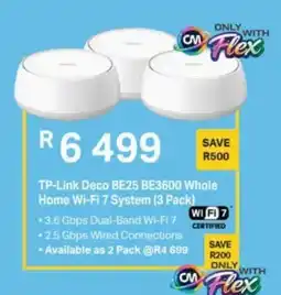 Computer Mania TP-Link Deco BE25 BE3600 Whole Home Wi-Fi 7 System offer