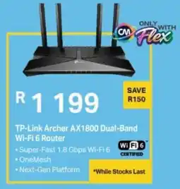 Computer Mania TP-Link Archer AX1800 Dual-Band Wi-Fi 6 Router offer