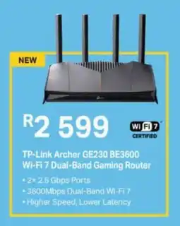 Computer Mania TP-Link Archer GE230 BE3600 Wi-Fi 7 Dual-Band Gaming Router offer