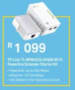 Computer Mania TP-Link TL-WPA4220 AV600 Wi-Fi Powerline Extender Starter Kit offer