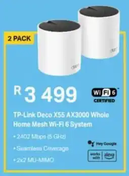 Computer Mania TP-Link Deco X55 AX3000 Whole Home Mesh Wi-Fi 6 System offer