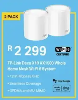 Computer Mania TP-Link Deco X10 AX1500 Whole Home Mesh Wi-Fi 6 System offer