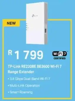 Computer Mania TP-Link RE220BE BE3600 Wi-Fi 7 Range Extender offer