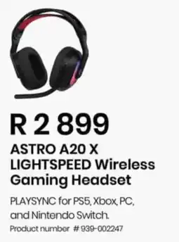 Computer Mania ASTRO A20 X LIGHTSPEED Wireless Gaming Headset offer