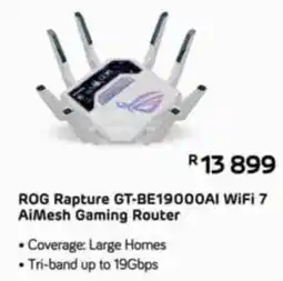 Computer Mania ROG Rapture GT-BE19000AI WiFi 7 AiMesh Gaming Router offer