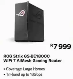 Computer Mania ROG Strix GS-BE18000 WiFi 7 AiMesh Gaming Router offer