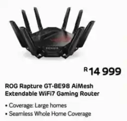 Computer Mania ROG Rapture GT-BE98 AiMesh Extensible WiFi7 Gaming Router offer