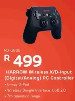 Computer Mania HARROW Wireless X/D-input (Digital/Analog) PC Controller offer