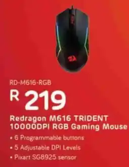 Computer Mania Redragon M616 TRIDENT 10000DPI RGB Gaming Mouse offer
