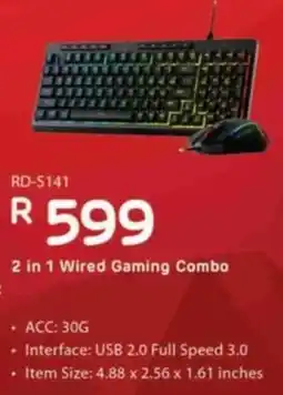 Computer Mania 2 in 1 Wired Gaming Combo offer