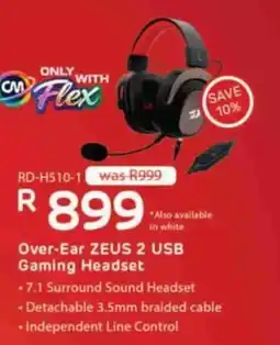 Computer Mania Over-Ear ZEUS 2 USB Gaming Headset offer