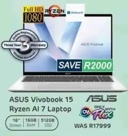 Computer Mania ASUS Vivobook 15 Ryzen AI 7 Laptop offer