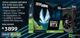 Computer Mania ZOTAC GAMING GEFORCE RTX 3050 SOLO 6GB offer