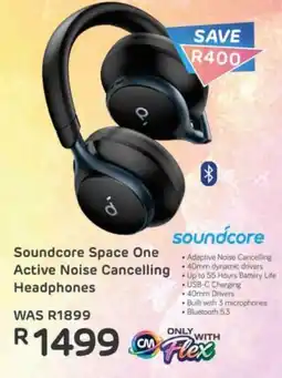 Computer Mania Soundcore Space One Active Noise Cancelling Headphones offer