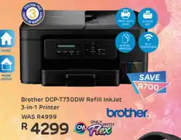 Computer Mania Brother DCP-T730DW Refill InkJet 3-in-1 Printer offer