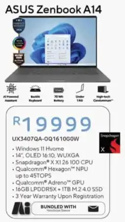 Computer Mania ASUS Zenbook A14 offer
