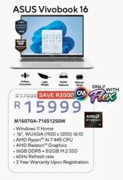 Computer Mania ASUS Vivobook 16 offer