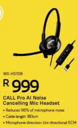Computer Mania CALL Pro AI Noise Cancelling Mic Headset offer