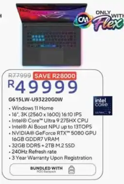 Computer Mania G615LW-U93220G0W offer