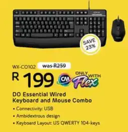 Computer Mania DO Essential Wired Keyboard and Mouse Combo offer