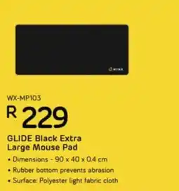 Computer Mania GLIDE Black Extra Large Mouse Pad offer