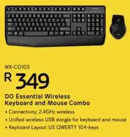 Computer Mania DO Essential Wireless Keyboard and Mouse Combo offer