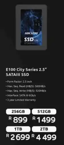 Computer Mania HIKSEMI E100 City Series 2.5" SATAIII SSD offer