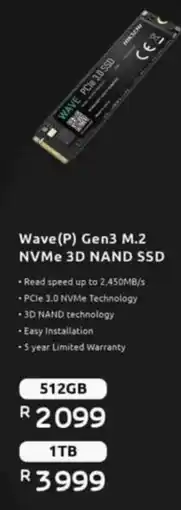 Computer Mania Wave(P) Gen3 M.2 NVMe 3D NAND SSD offer