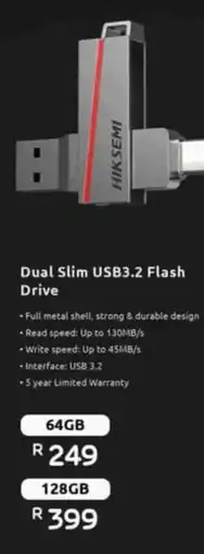 Computer Mania Dual Slim USB3.2 Flash Drive HIKSEMI offer