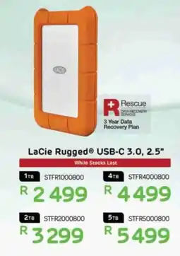 Computer Mania LaCie Rugged® USB-C 3.0, 2.5" offer