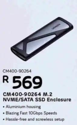 Computer Mania UGREEN CM400-90264 M.2 NVME/SATA SSD Enclosure offer