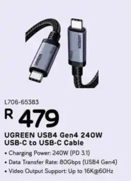 Computer Mania UGREEN USB4 Gen4 240W USB-C to USB-C Cable offer