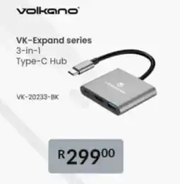 Computer Mania Volkano VK-Expand series 3-in-1 Type-C Hub offer