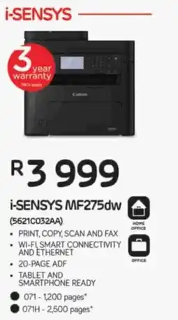 Computer Mania i-SENSYS MF275dw offer