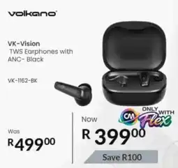 Computer Mania Volkano VK-Vision TWS Earphones with ANC- Black offer